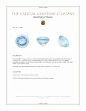 36.31 Ct. Bluish Green Aquamarine from Brazil Appraisal