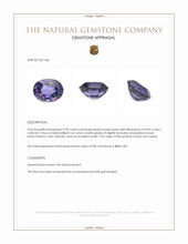 2.30 Ct. Bluish Purple Spinel from Ceylon (Sri Lanka) Appraisal