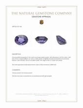 2.30 Ct. Bluish Purple Spinel from Ceylon (Sri Lanka) Appraisal