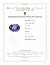 2.30 Ct. Bluish Purple Spinel from Ceylon (Sri Lanka) Scan Report