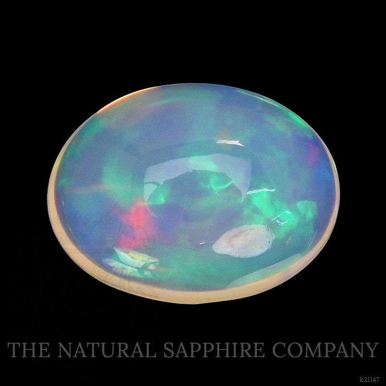 1.58 Ct. Multi Color Cabochon White Opal from Ethiopia