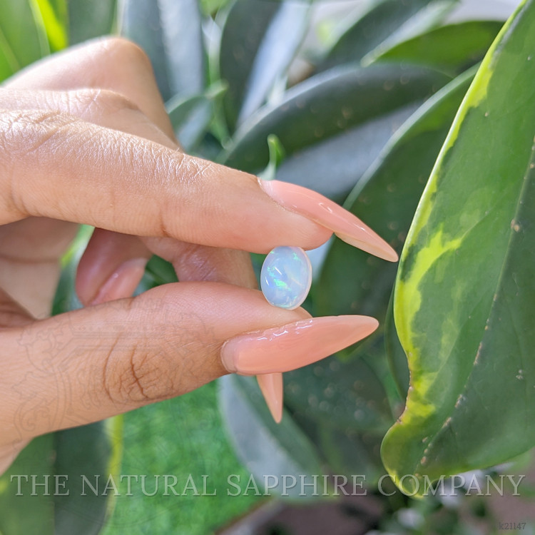 1.58 Ct. Multi Color Cabochon White Opal from Ethiopia