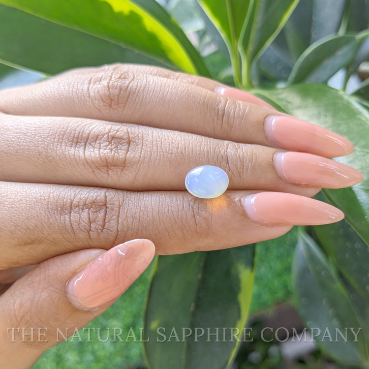 1.58 Ct. Multi Color Cabochon White Opal from Ethiopia