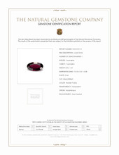 1.24 Ct. Reddish Purple Tourmaline from Mozambique Scan Report