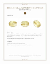 33.09 Ct. Yellow Cabochon Rutilated Quartz from Madagascar Appraisal