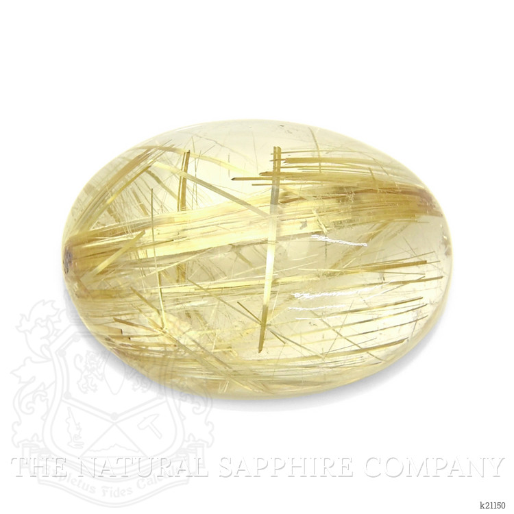 33.09 Ct. Yellow Cabochon Rutilated Quartz from Madagascar