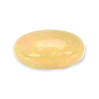 5.34 Ct. Multi Color Cabochon White Opal from Ethiopia Video