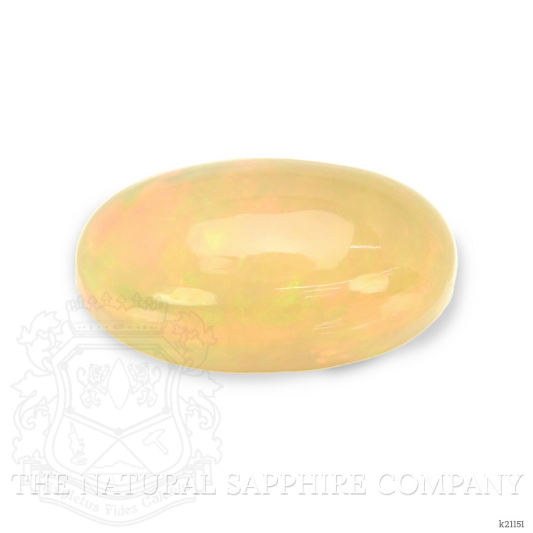 5.34 Ct. Multi Color Cabochon White Opal from Ethiopia