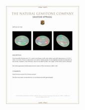 2.51 Ct. Multi Color Cabochon White Opal (Light Opal) from Ethiopia Appraisal