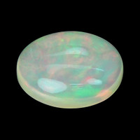 2.51 Ct. Multi Color Cabochon White Opal from Ethiopia Video