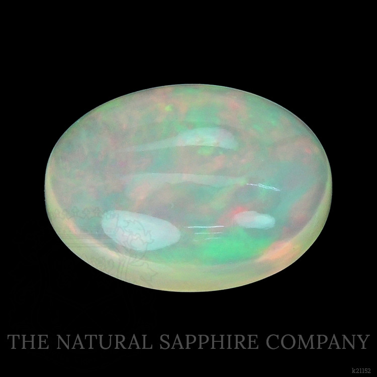 2.51 Ct. Multi Color Cabochon White Opal from Ethiopia