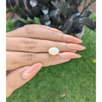 2.51 Ct. Multi Color Cabochon White Opal from Ethiopia Life Style