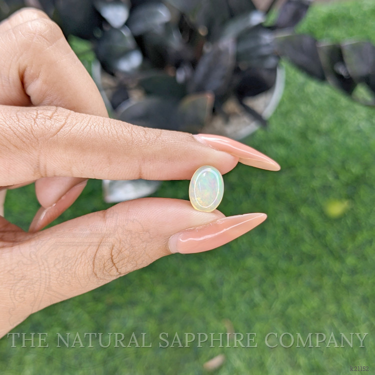 2.51 Ct. Multi Color Cabochon White Opal from Ethiopia