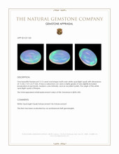 2.13 Ct. Multi Color Cabochon White Opal (Light Opal) from Ethiopia Appraisal