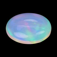 2.13 Ct. Multi Color Cabochon White Opal from Ethiopia Video