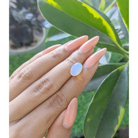 2.13 Ct. Multi Color Cabochon White Opal from Ethiopia Life Style