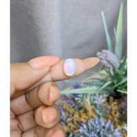 2.13 Ct. Multi Color Cabochon White Opal from Ethiopia Life Style