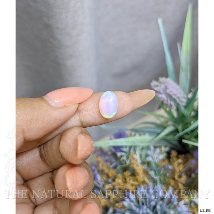 2.13 Ct. Multi Color Cabochon White Opal from Ethiopia