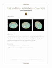 2.07 Ct. Multi Color Cabochon White Opal (Light Opal) from Ethiopia Appraisal