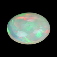 2.07 Ct. Multi Color Cabochon White Opal from Ethiopia Video