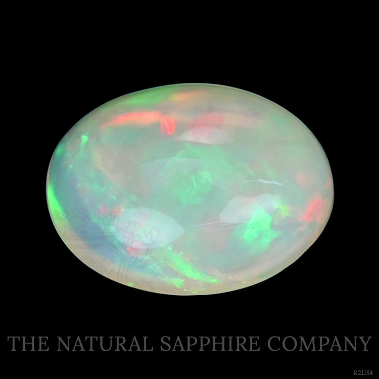 2.07 Ct. Multi Color Cabochon White Opal from Ethiopia