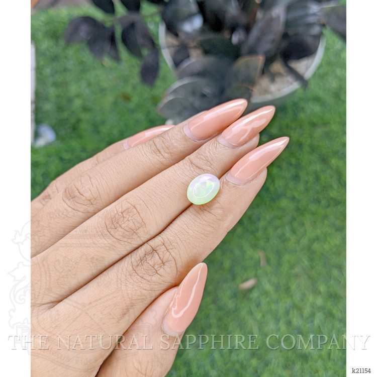 2.07 Ct. Multi Color Cabochon White Opal from Ethiopia