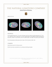 1.76 Ct. Multi Color Cabochon White Opal (Light Opal) from Ethiopia Appraisal