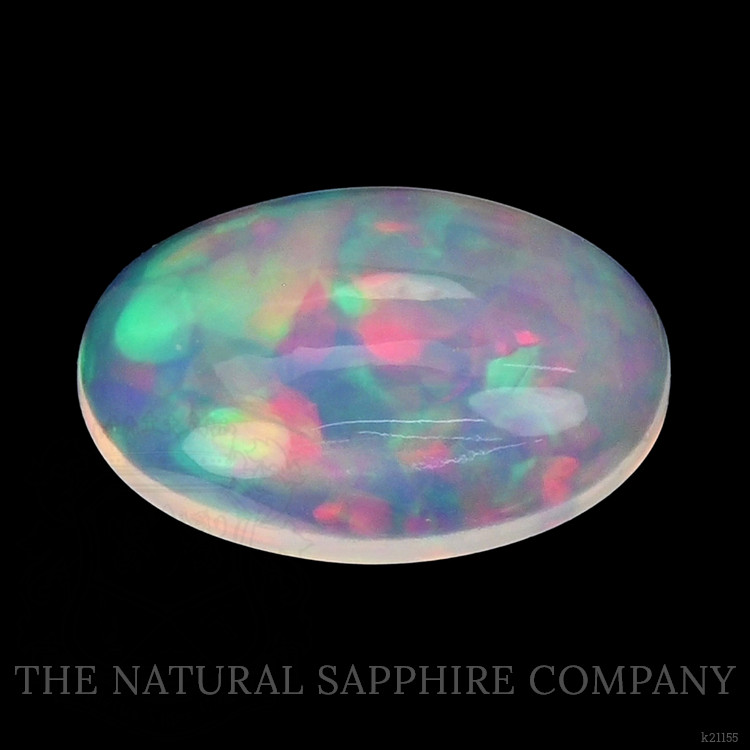 1.76 Ct. Multi Color Cabochon White Opal from Ethiopia