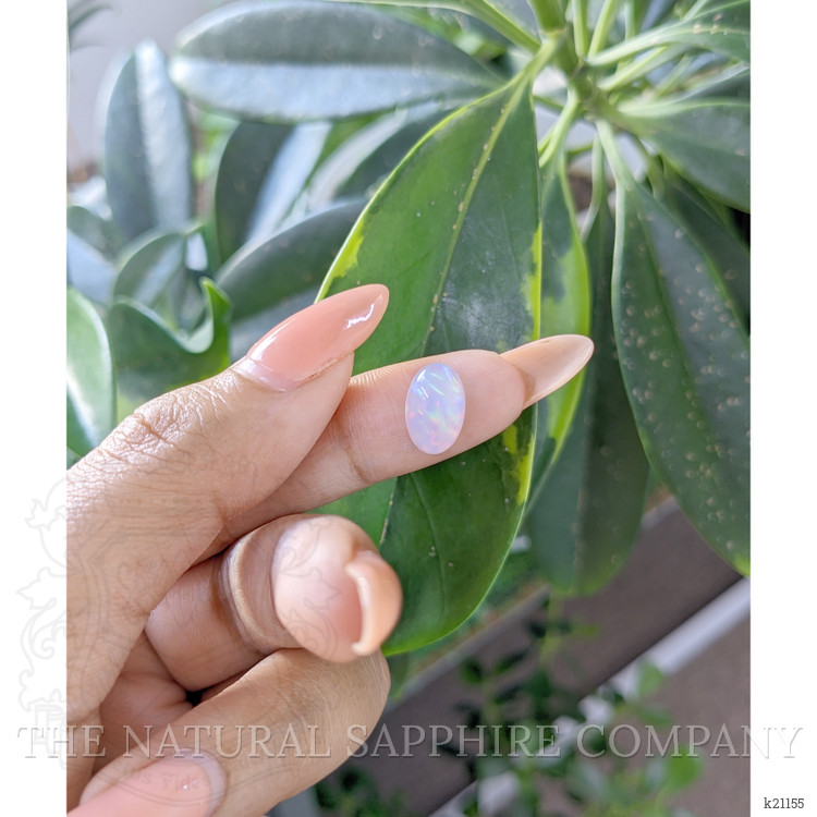 1.76 Ct. Multi Color Cabochon White Opal from Ethiopia