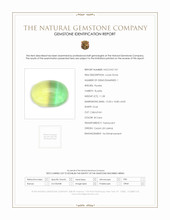 11.58 Ct. Bi Color Cabochon Fluorite from Ceylon (Sri Lanka) Scan Report