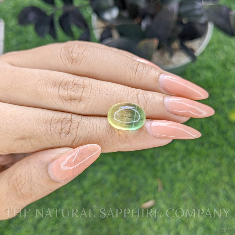 11.58 Ct. Bi Color Cabochon Fluorite from Ceylon (Sri Lanka)