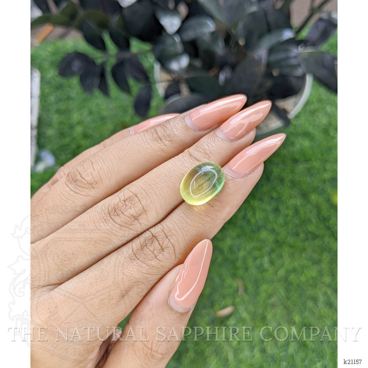 11.58 Ct. Bi Color Cabochon Fluorite from Ceylon (Sri Lanka)
