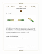 5.60 Ct. Tourmaline from Mozambique Appraisal