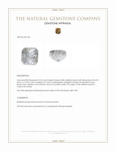 2.34 Ct. White Rutilated Quartz from Ceylon (Sri Lanka) Appraisal