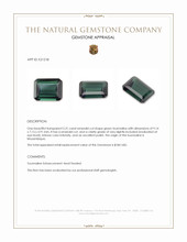 2.31 Ct. Green Tourmaline from Mozambique Appraisal