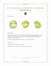0.95 Ct. Greenish Yellow Cabochon Chrysoberyl from Ceylon (Sri Lanka) Appraisal