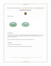 3.66 Ct. Greenish Blue Cabochon Jade from Burma (Myanmar) Appraisal