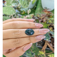 8.09 Ct. Green with Red Spots Cabochon Bloodstone (Heliotrope) from Brazil Life Style