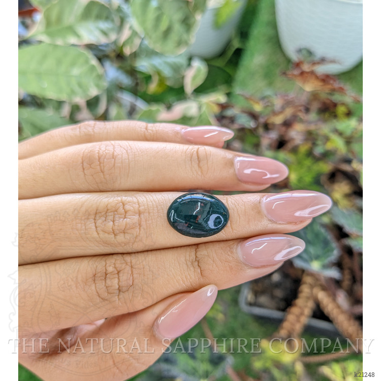 8.09 Ct. Green with Red Spots Cabochon Bloodstone (Heliotrope) from Brazil