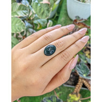 8.09 Ct. Green with Red Spots Cabochon Bloodstone (Heliotrope) from Brazil Life Style