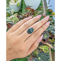8.02 Ct. Green with Red Spots Cabochon Bloodstone (Heliotrope) from Madagascar Life Style