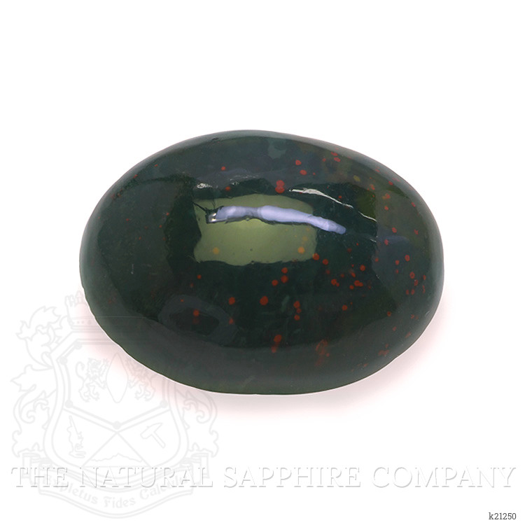7.65 Ct. Green with Red Spots Cabochon Bloodstone (Heliotrope) from Brazil