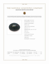 9.17 Ct. Green with Red Spots Cabochon Bloodstone (Heliotrope) from Brazil Scan Report