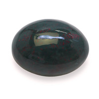 9.17 Ct.Tw. Oval Bloodstone (Heliotrope)