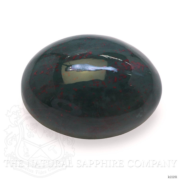 9.17 Ct. Green with Red Spots Cabochon Bloodstone (Heliotrope) from Brazil