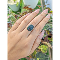 9.17 Ct. Green with Red Spots Cabochon Bloodstone (Heliotrope) from Brazil Life Style