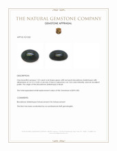 7.32 Ct. Green with Red Spots Cabochon Bloodstone (Heliotrope) from Brazil Appraisal