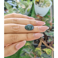 7.32 Ct. Green with Red Spots Cabochon Bloodstone (Heliotrope) from Brazil Life Style