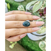 8.39 Ct. Green with Red Spots Cabochon Bloodstone (Heliotrope) from Madagascar Life Style