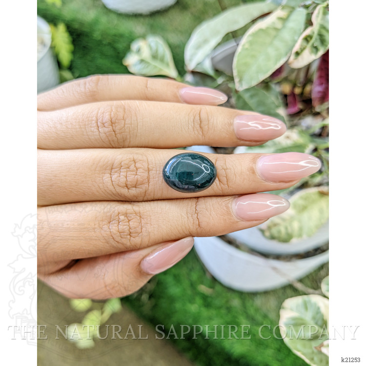 8.39 Ct. Green with Red Spots Cabochon Bloodstone (Heliotrope) from Madagascar